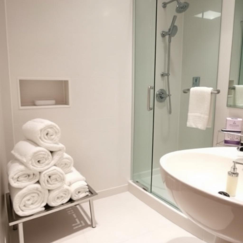 Detailed bathroom & linen swap